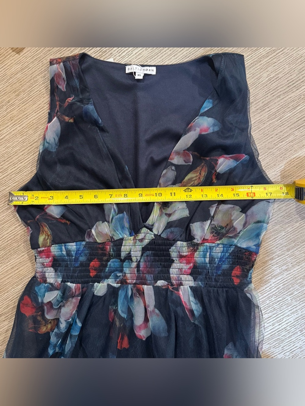 Baltic Born Navy Floral Chiffon Maxi Dress - Picture 11 of 11
